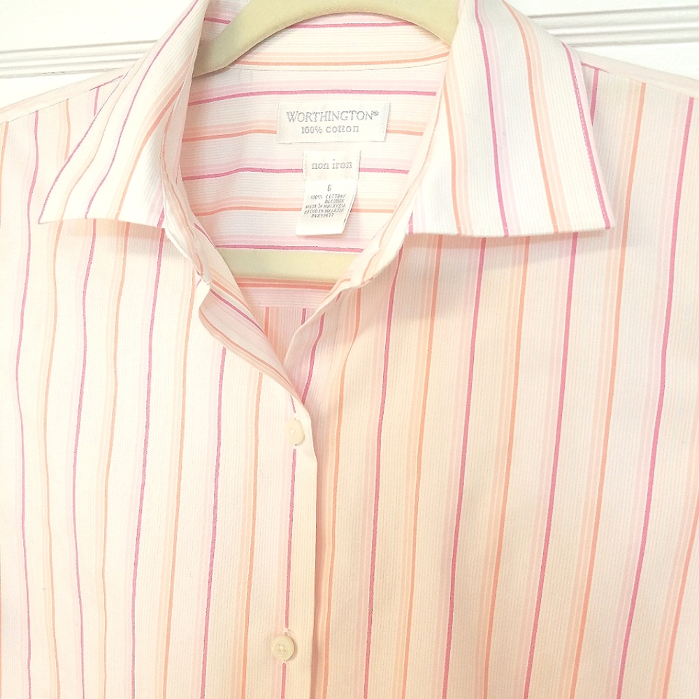 Worthington Non Iron Button Down Blouse - Picture 3 of 5